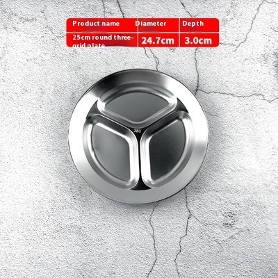 Stainless Steel Round Snack Plate