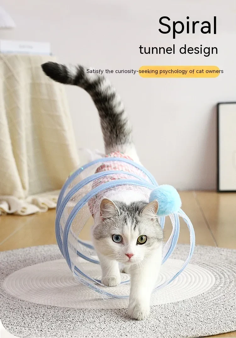 Cat Hunting Spiral Tunnel Toy