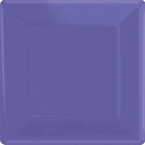 Paper Plates 17cm Square 20CT  - New Purple  - Pack of 20