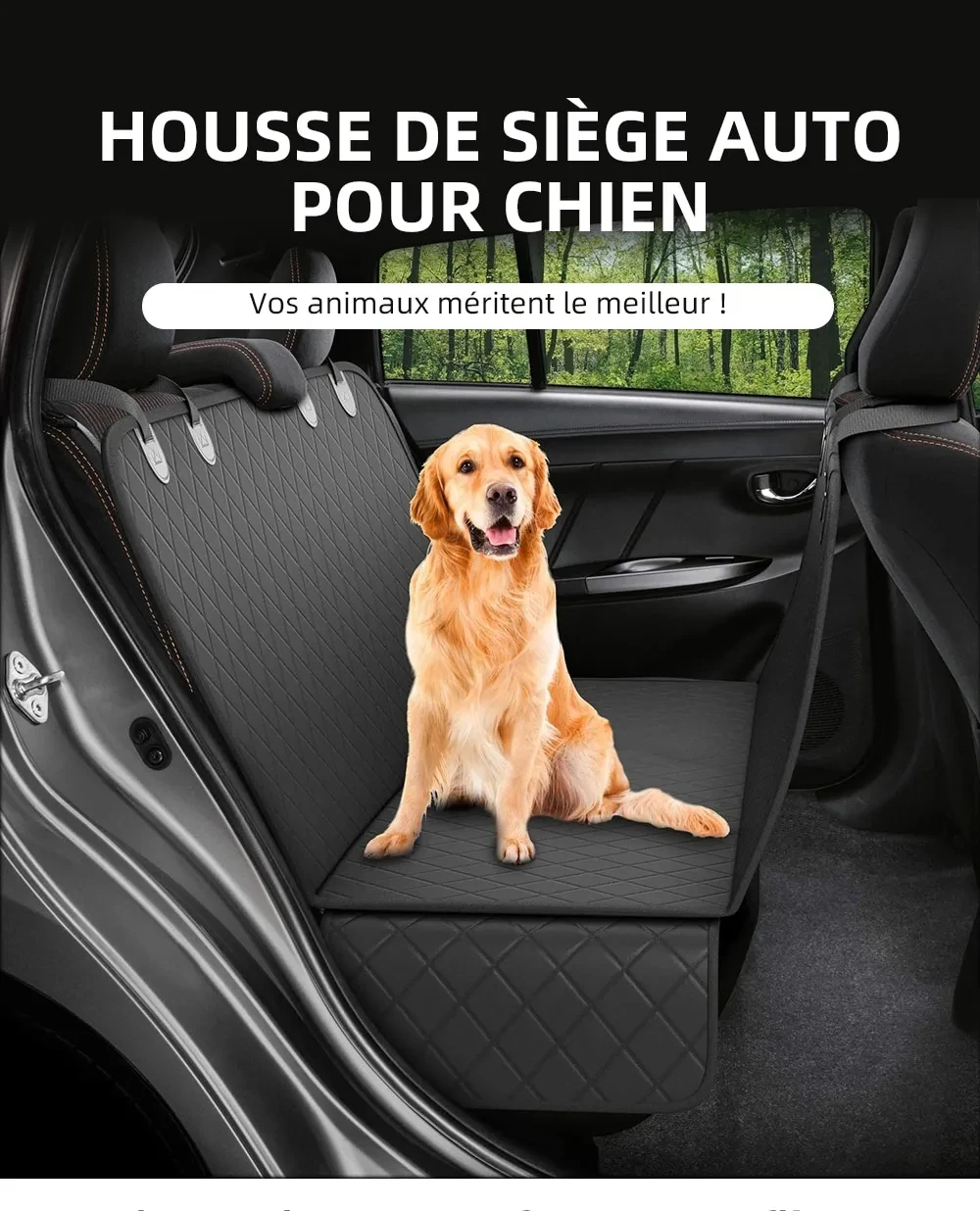 Hard Bottom Dog Car Seat Protector