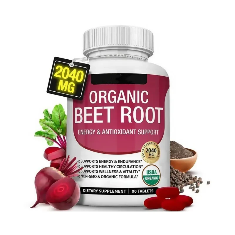 Organic Beet Root  2040 mg, 90 Tablets