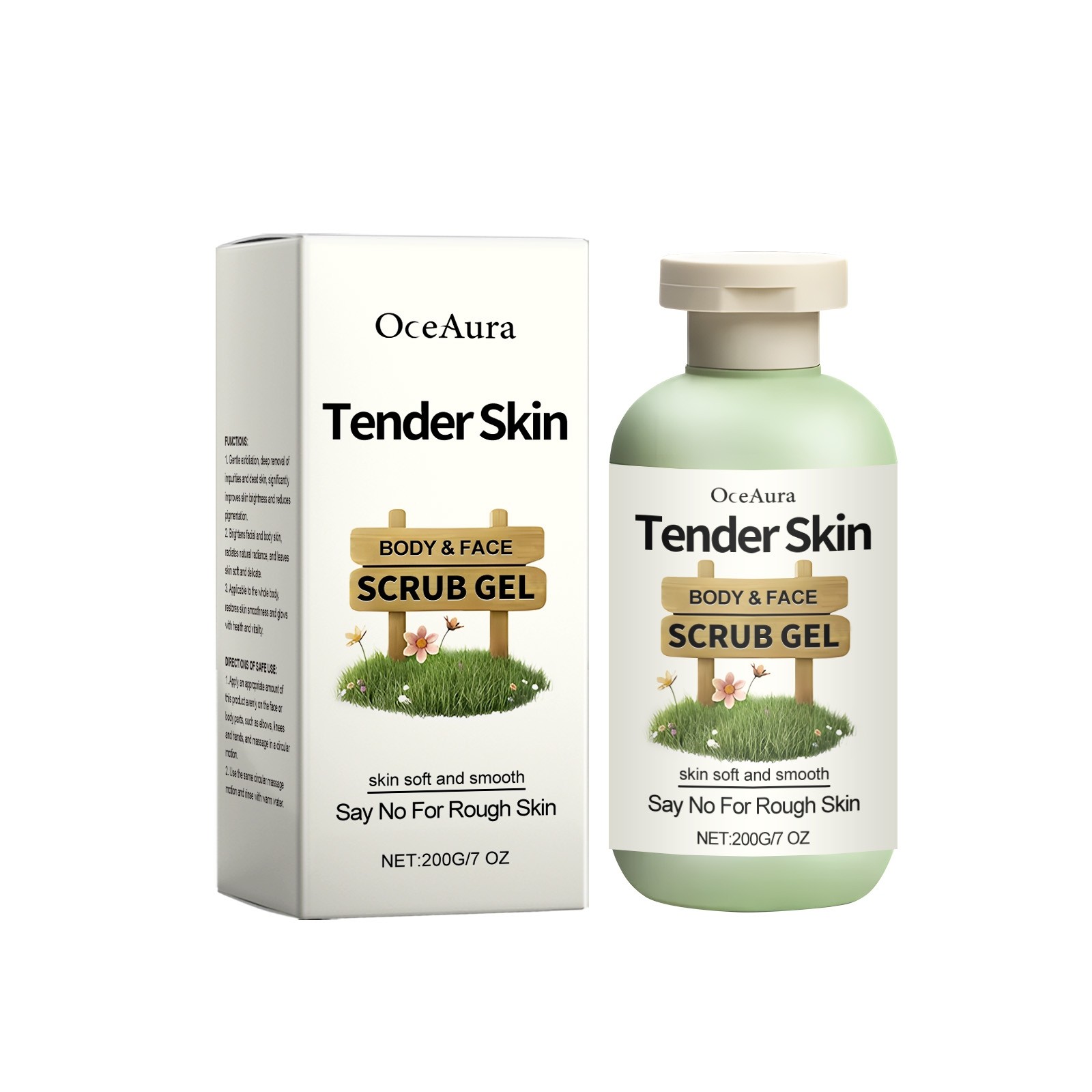 OceAura Tender Skin Body & Face Scrub Gel