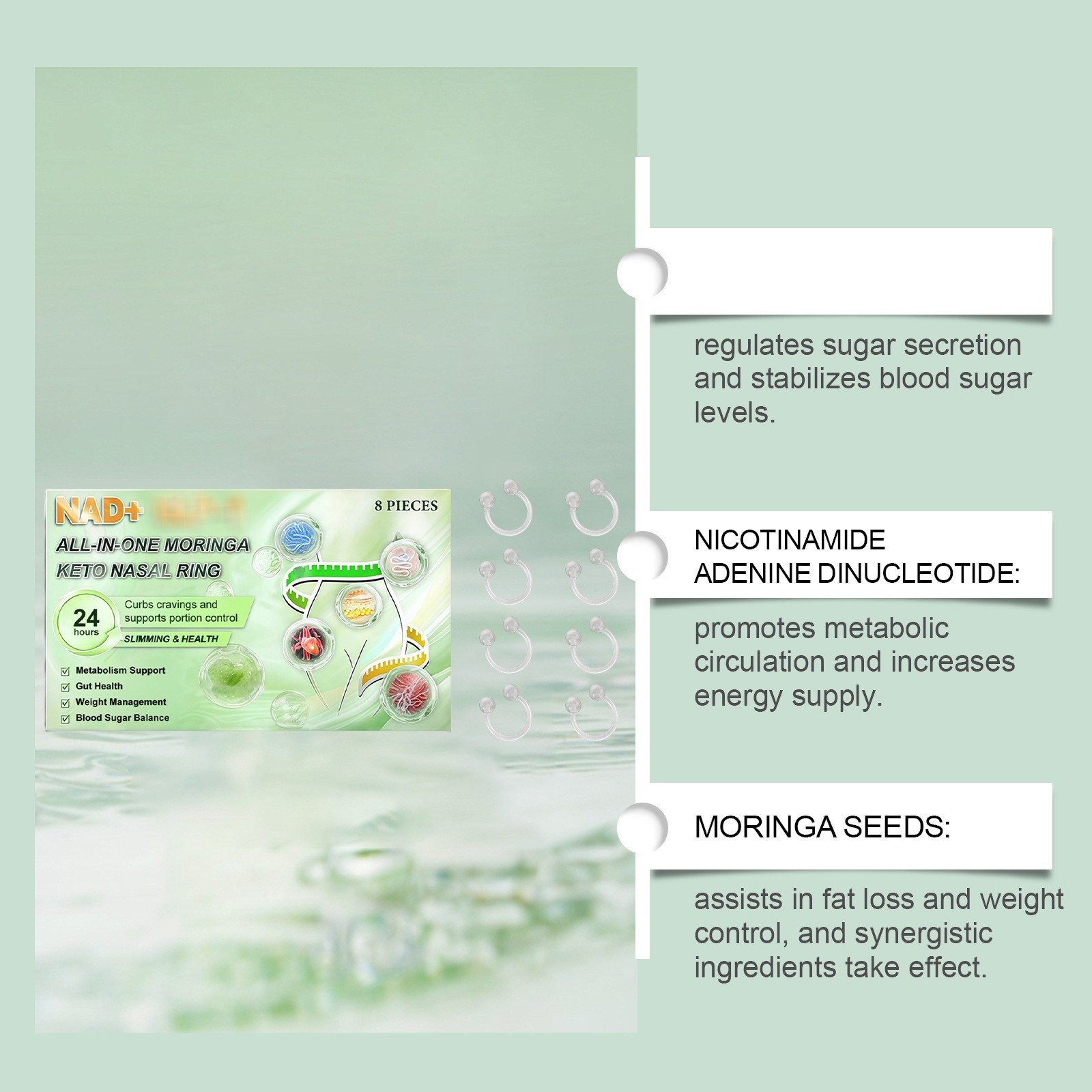 NAD+ All-In-One Moringa Keto Nasal Ring