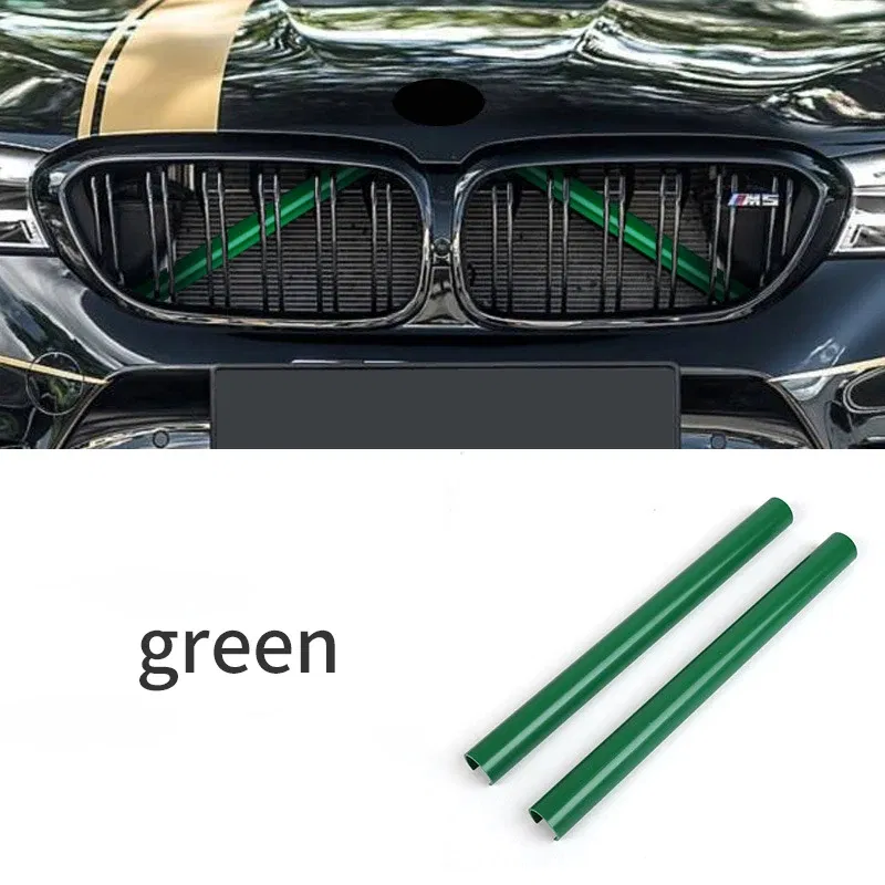 Color Name: Orange - For BMW 5 6 7 Series F10 F11 F12 F13 F18 F01 F02 F03 F04 F06 F07 X1 F48 X2 F39 Car Front Grille Trim Strips Cover Accessories