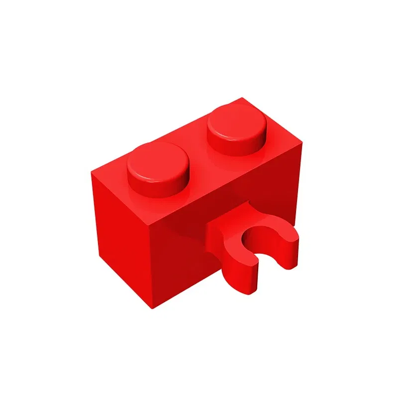 Color: Dark Khaki - Gobricks GDS-651 BRICK 1X2 W. HORIZONTAL HOLDER compatible with lego 95820 30237 children's DIY Educational Building Blocks