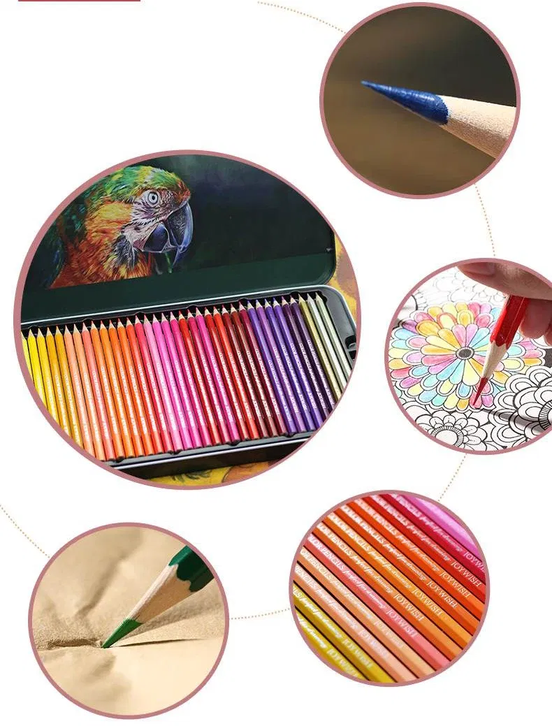 Color: WHITE - 12/24/48/72 Colors Color pencil  DIY set includes: Wooden Color Pencil Sharpener Eraser School Office Supplies Art Stationery