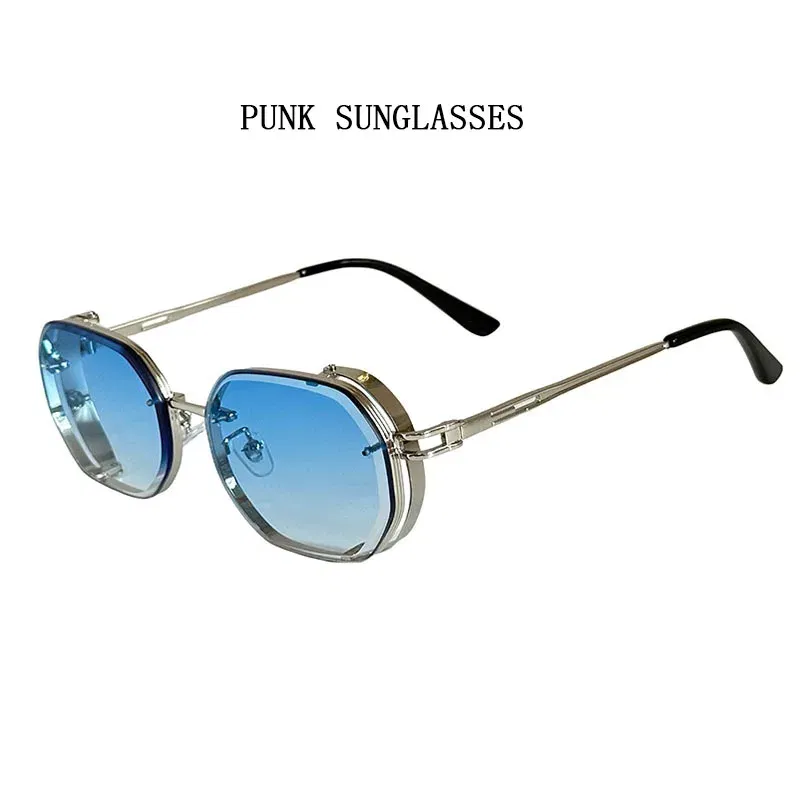 Lenses Color: PURPLE, Ships From: CHINA, Frame Color: other - 2024 Steampunk Sunglasses For Men Fashionable Square Punk Fashion Glasses Designer Sunglasses Women Trendy Gafas De Sol Hombre
