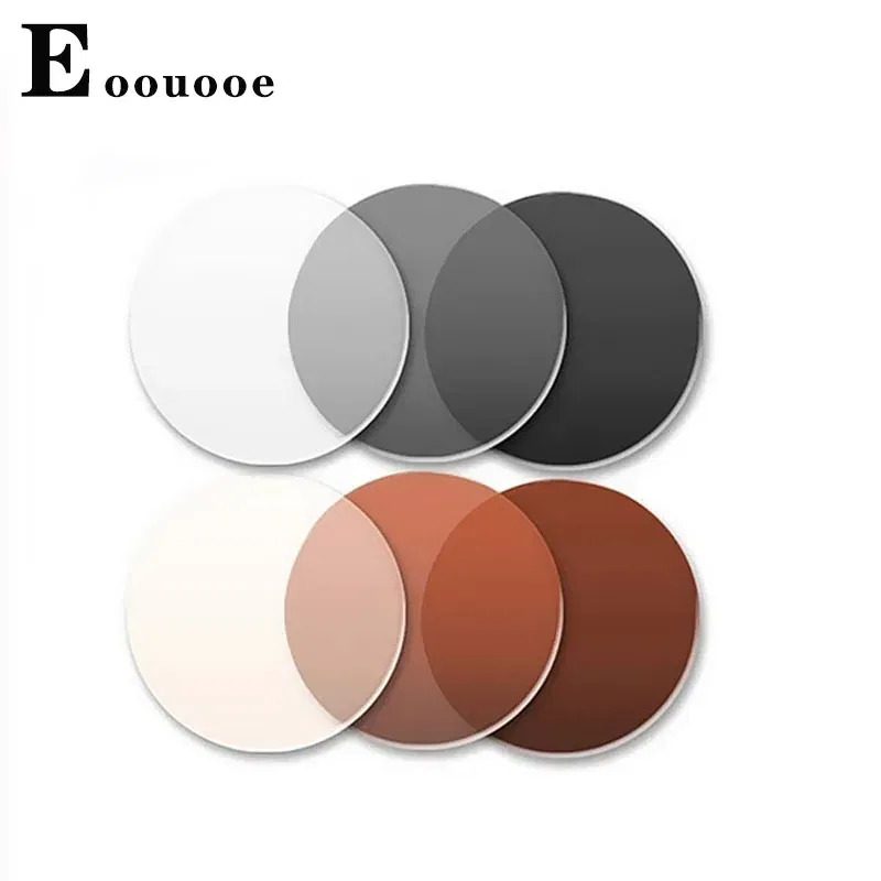 Lenses Color: black, Lens Index: 1.67 - Photochromism Gray Brown 1.56 1.61 1.67 Index Aspheric Lenses UV-proof Myopia Hyperopia Outdoor Prescription Sun Optics Glasses