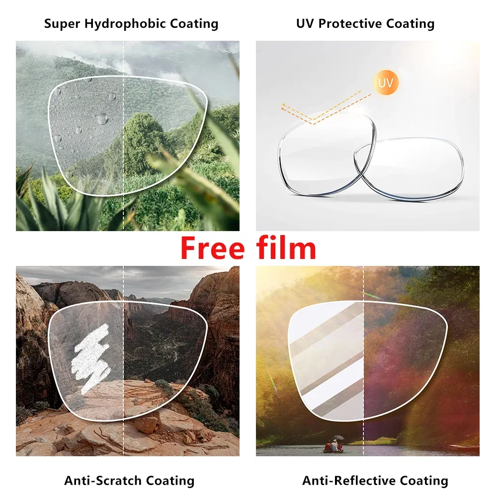 Lenses Color: black, Lens Index: 1.67 - Photochromism Gray Brown 1.56 1.61 1.67 Index Aspheric Lenses UV-proof Myopia Hyperopia Outdoor Prescription Sun Optics Glasses