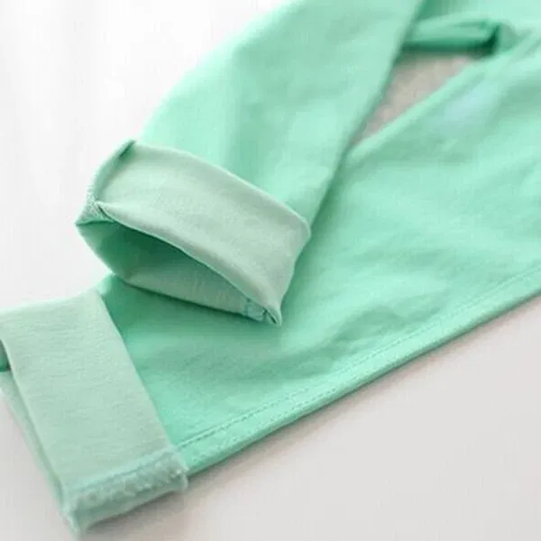 Color: green, Kid Size: 5 - 3-12-year-old girls pencil pants elastic baby Leggings 2024 new slim fit children's Leggings solid color imitation jeans
