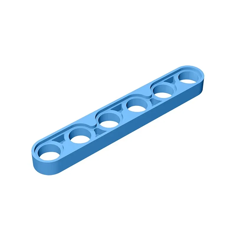 Color: Silver - Gobricks GDS-694 Technical, Liftarm Thin 1 x 6 compatible with lego 32063 pieces of children's DIY Building Blocks Technical