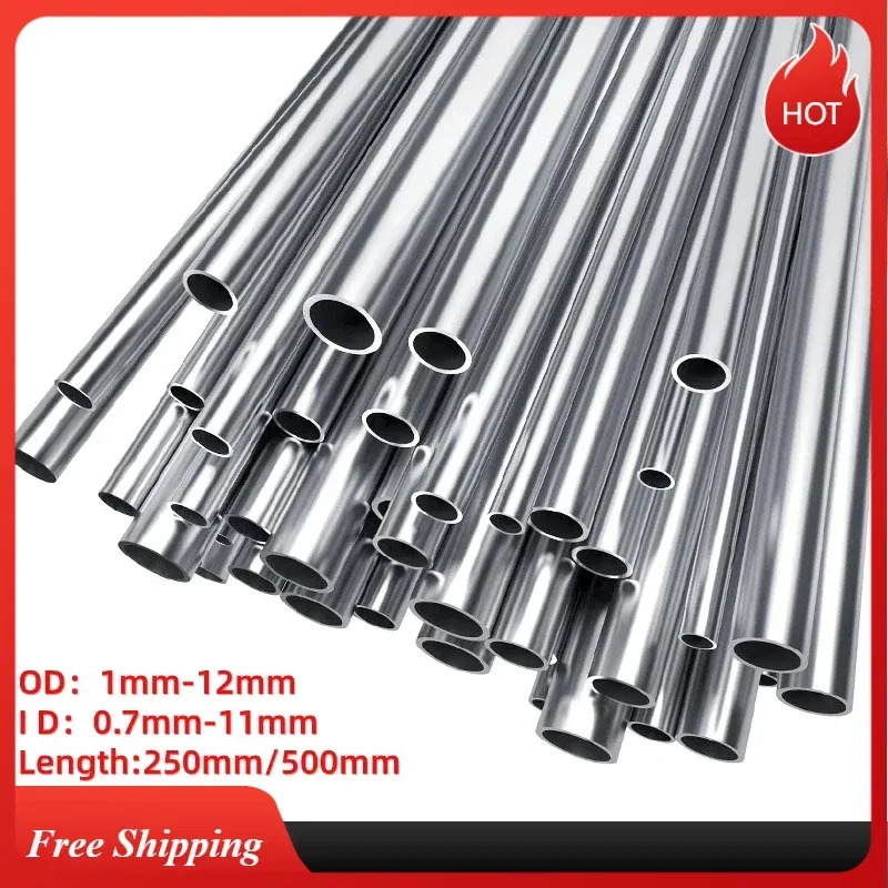 Specification: DN15, Length: 20cm - 1-10pcs 304 Stainless Steel Round Capillary Seamless Straight Tube 1mmx0.7mm 5x4mm6x4mm8x6mm10x8mm10x9mm12x11mm 250mm/500mm Long
