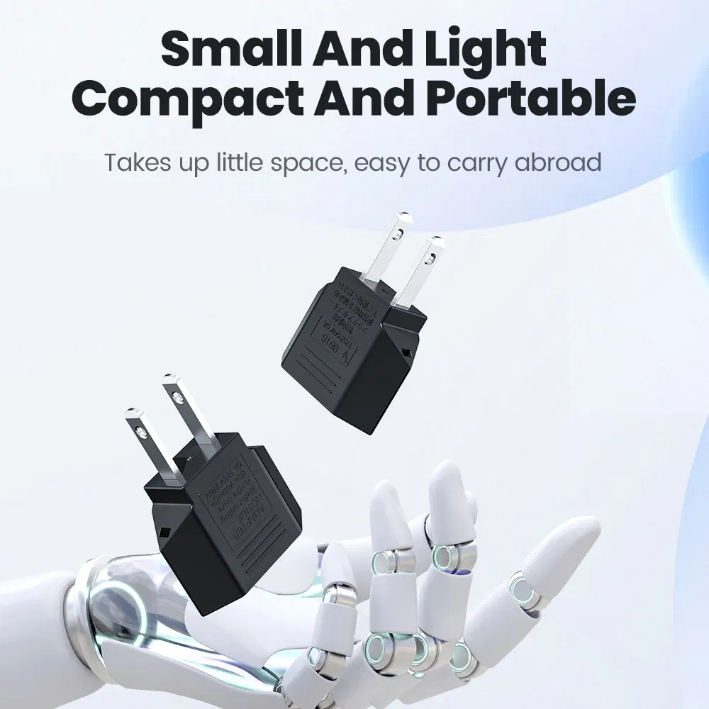 Color: green - Elough 4.0mm US To EU Converter Plugs European EU To US America Travel Plug Adapter US to EU Power Adapter Electrical Plug