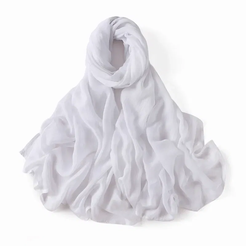 Color: Pink - Women Big Size Plain Solid Cotton Rayon Hijab Scarf Lady High Quality Wraps and Shawls Musulman Headband Islamic Turban 180*95Cm