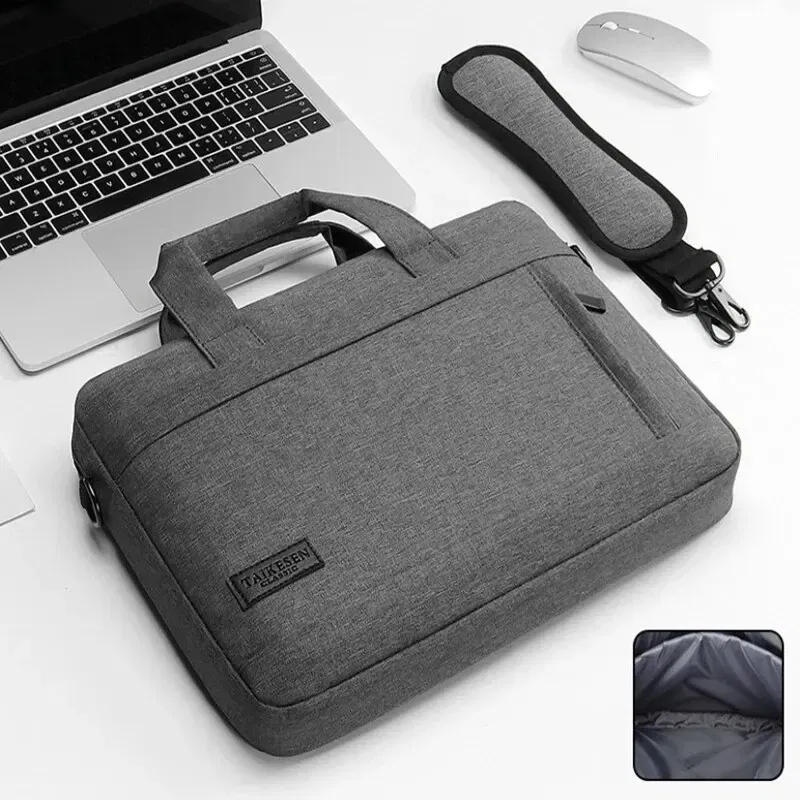 Size: 17-inch, Color: Black - Business Laptop Bag Case Shoulder Tote Bag Notebook Bag Briefcase For 13 15 17 Inch Macbook Air Pro HP Huawei Asus Dell