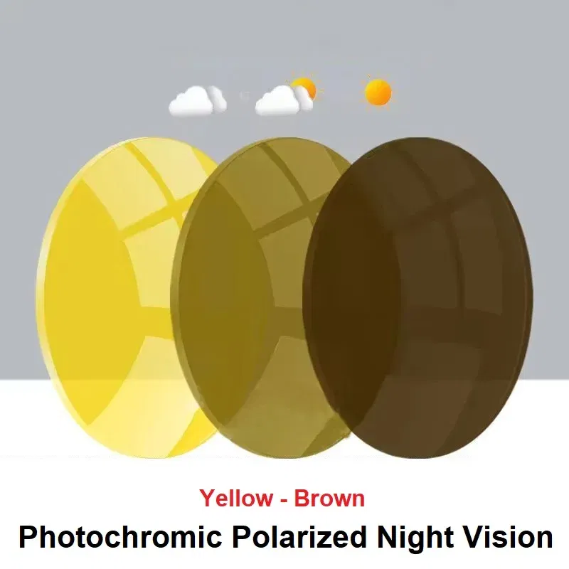 Lenses Color: Red, Lens Index: 1.61 - 2 PCs 1.56 1.61 1.67 Photochromic Polarized Prescription Glasses Lenses Myopia Progressive Sunglasses Lens Anti-reflection/glare