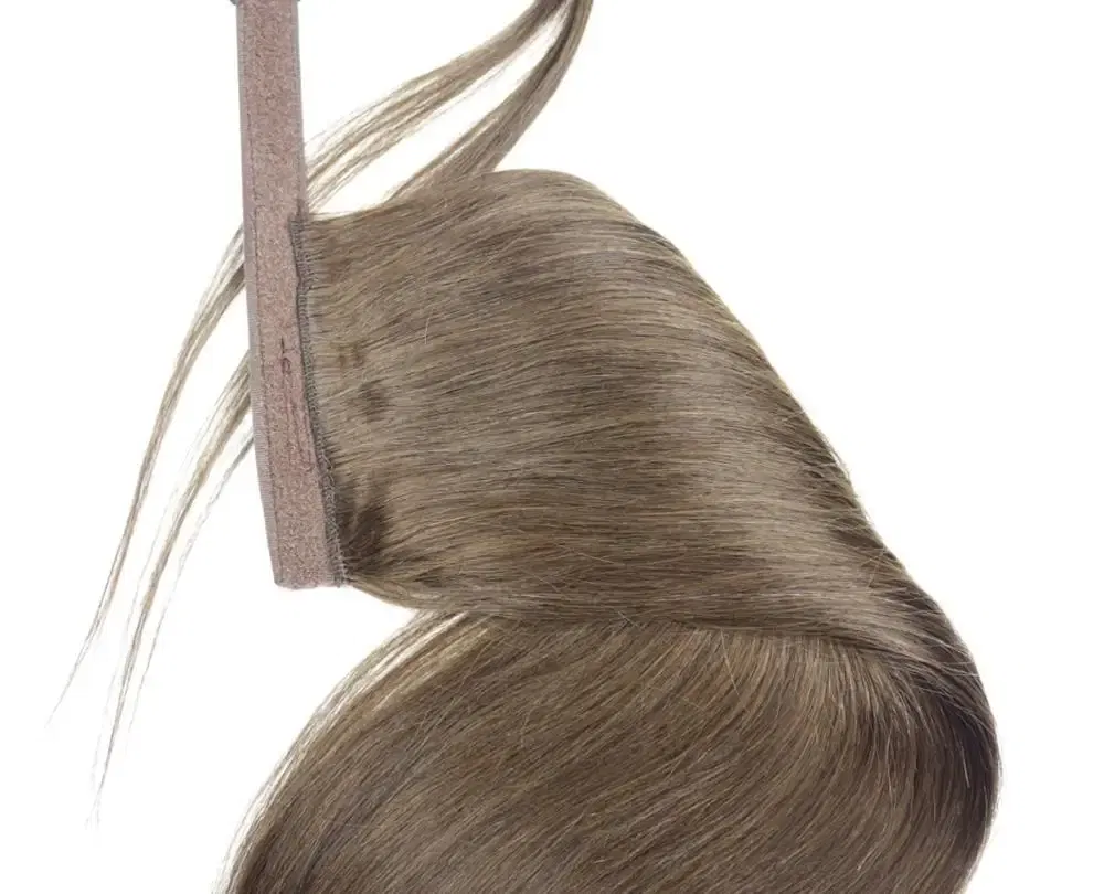 Color: P27/613, Life Span: 6 Months With Proper Care, Stretched Length: 18inches, Longest Hair Proportion: 35%-45% - ZZHAIR 100% Human Hair Extensions 16"-28" Machine Made Remy Magic Wrap Around Ponytail 60g-120g Clip In Horsetail Stragiht