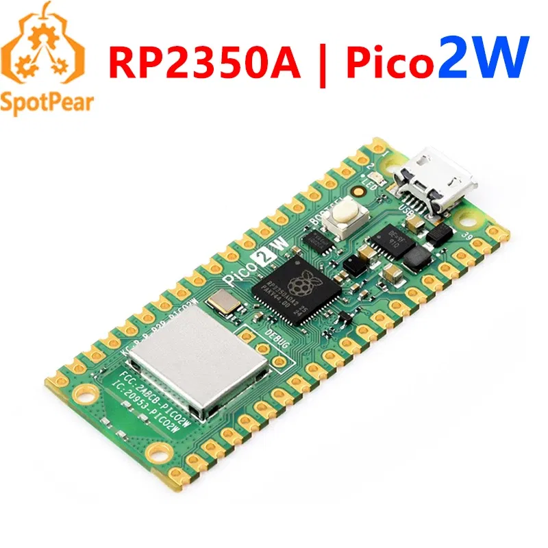 Color: GRAY - Raspberry Pi Pico 2 RP2350 Pico2 Optional Pico2W 2 W ARM Cortex-M33 And RISC-V Hazard3 520KByte 4MByte QSPI Flash