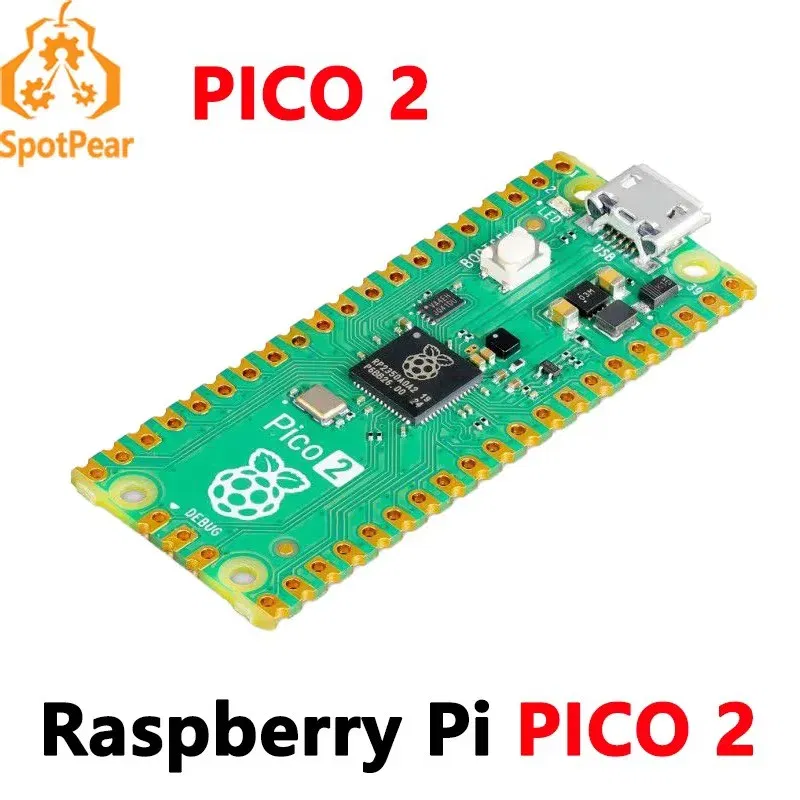 Color: GRAY - Raspberry Pi Pico 2 RP2350 Pico2 Optional Pico2W 2 W ARM Cortex-M33 And RISC-V Hazard3 520KByte 4MByte QSPI Flash