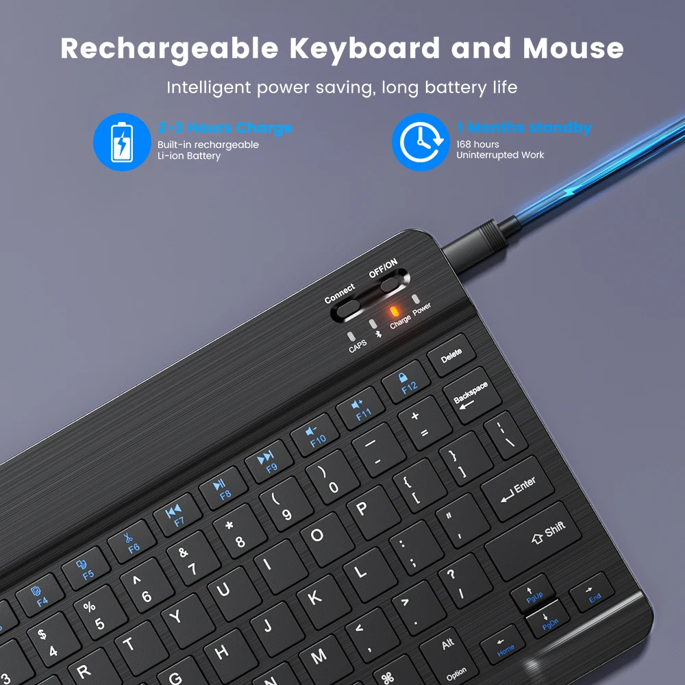 Color: WHITE - Wireless Keyboard Bluetooth-compatible Keyboard For Android IOS Windows Mini 78-Key Gaming Keybaord for PC iPad Tablet Keyboard