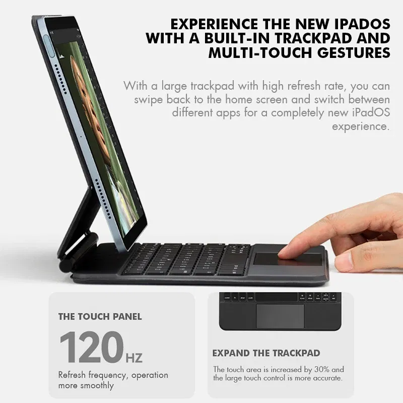 Color: PURPLE - GOOJODOQ Backlight Magic Keyboard for iPad Air 6 2024 case for iPad Air 11 inch case iPad Air 5 Air 4 10.9 inch Cover  folio