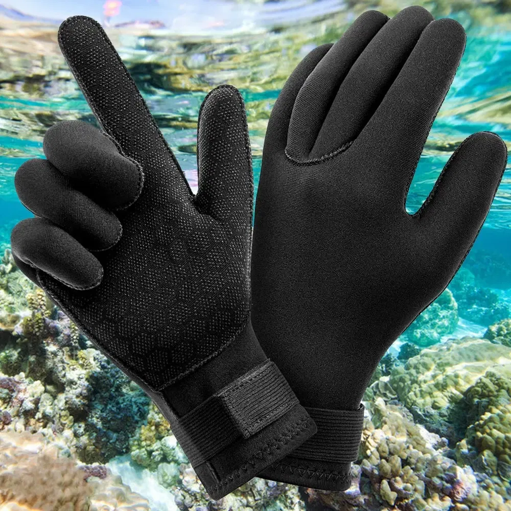 Size: M - 3mm Wetsuit Gloves Thermal Anti Slip Neoprene Scuba Diving Gloves Surfing Gloves For Spearfishing Swimming Rafting Kayaking