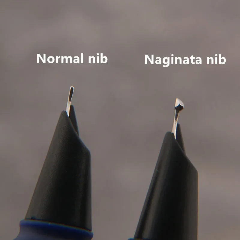 Color: Red - 1pc Naginata Fountain Pen Matte Blue Handmade Grinding 1.5mm Nib Business Office School Supplies Writing Pens