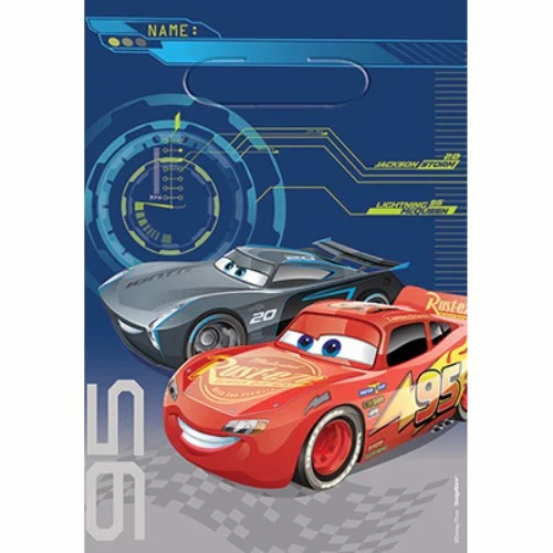 Cars 3 Loot Bags Plastic - Pack of 8