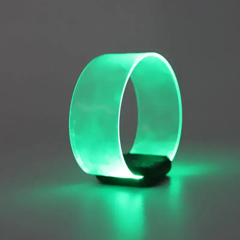 Color: Dark Khaki, Size: L, Ships From: CHINA - LED Light Bracelet Silicone Sound Controlled Led Light-emitting Bracelet Light Band Entertainment Party Wristband Halloween Belt