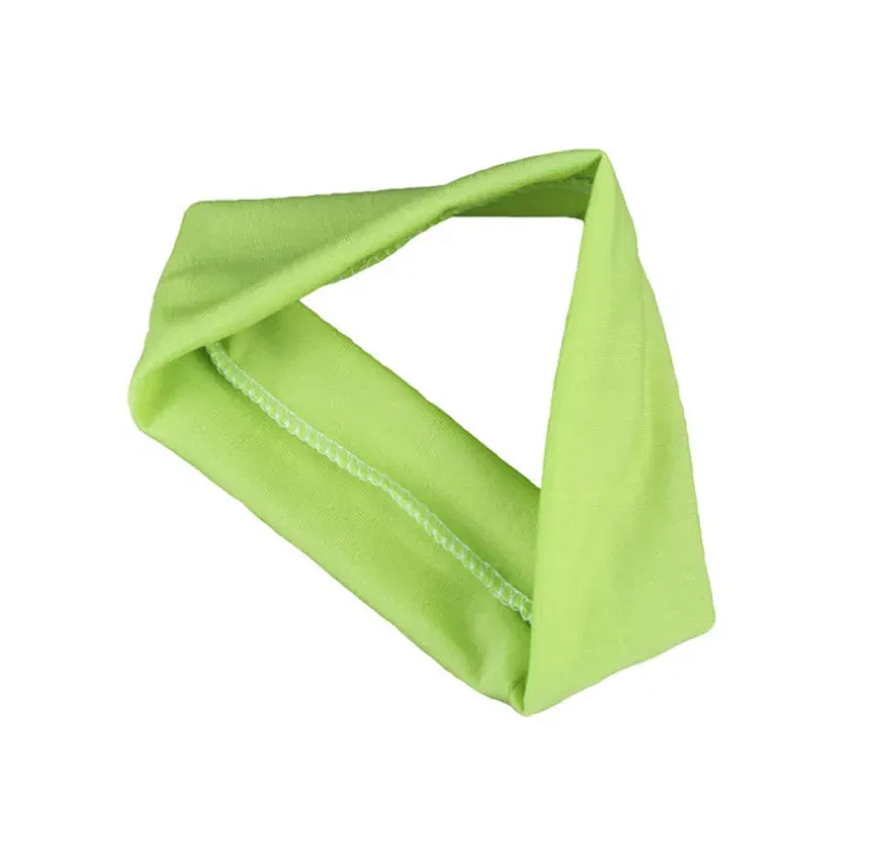 Color: Yellow - Sweatband Headband Elasticity Sweat Bands Stretch Head Hair Band Sports Safety Yoga Basketball Gym Sport for Men and Women