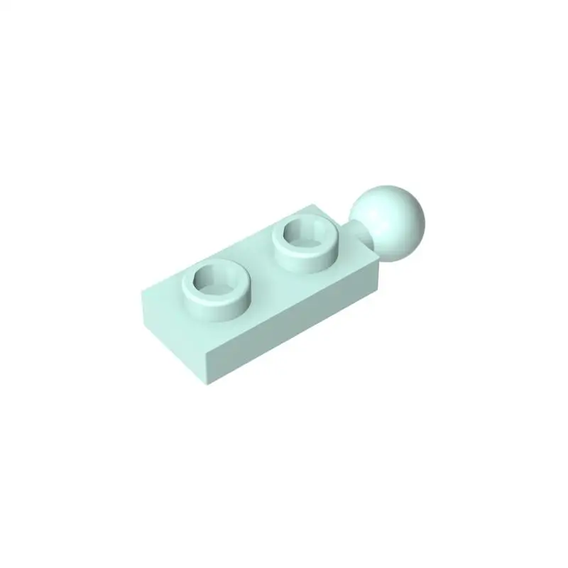 Color: Dark Grey - Gobricks MOC Compatible Assembles Particles 22890 Plate Modified 1 x 2 with End Towball Building Blocks DIY High-Tech Spare Toys