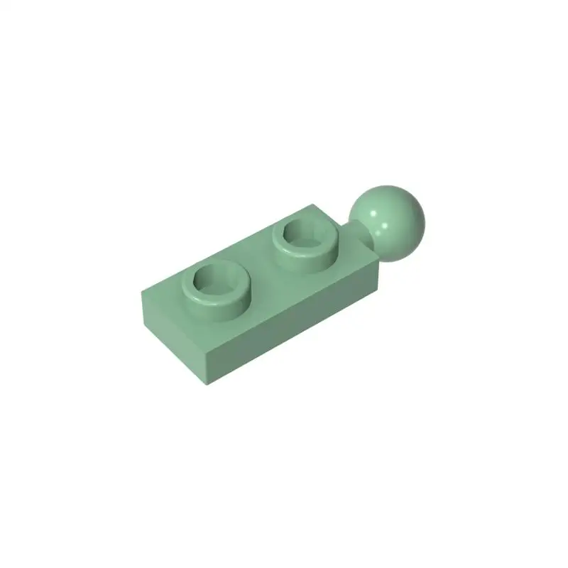Color: Dark Grey - Gobricks MOC Compatible Assembles Particles 22890 Plate Modified 1 x 2 with End Towball Building Blocks DIY High-Tech Spare Toys