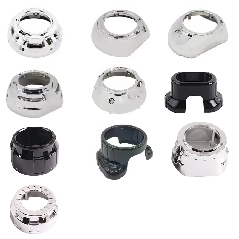 Color: Dark Grey - SANVI 2.5INCHES 3INCHES BI XENON/LED Projector lens mask shrouds Car light accessories