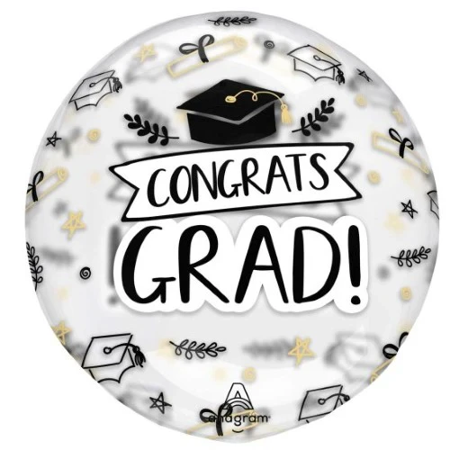 Printed Clearz Congrats Grad Clearly Sketched
