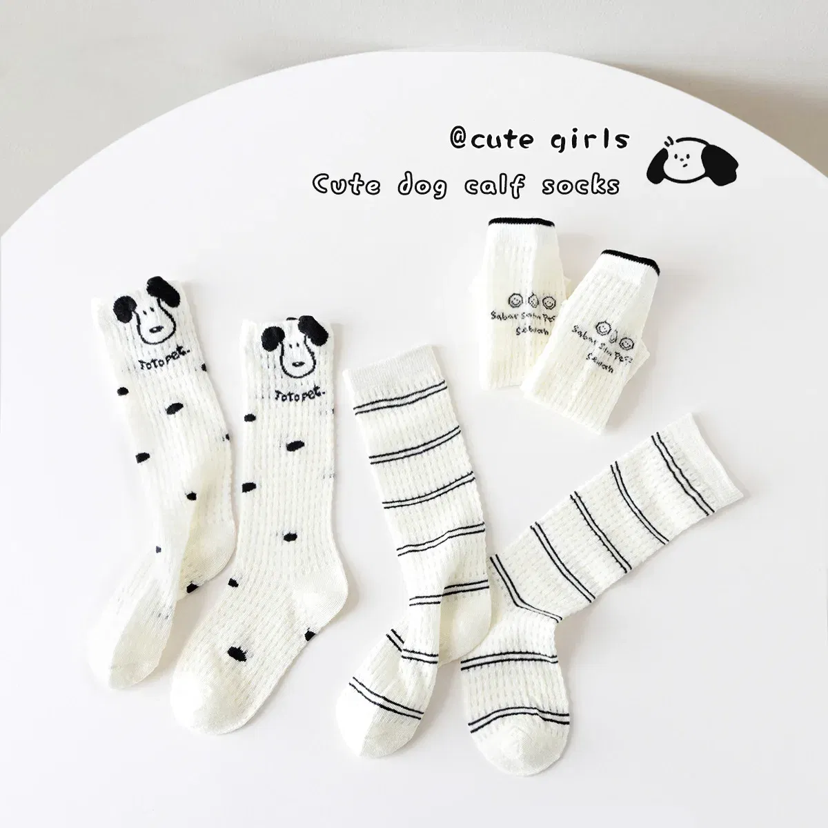 Color: Blue, Size: 10-12T - 3 Pairs Summer Girls Socks Long Tube Socks Baby Soft Cotton Knee Socks Sweet Flower Pattern