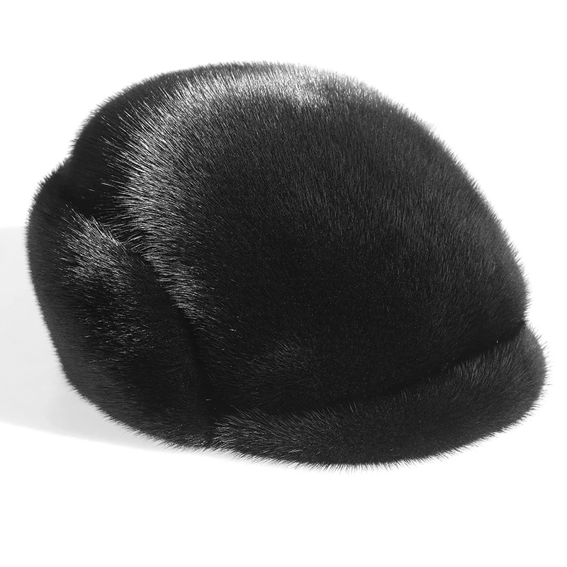 Color: Blue, Hat Size: S - Real Mink Fur Hat Women'S Winter Fashion Beret Hat Warm Mink Fur Knight Beret Hat Luxury Keep Warm Russian Lady Caps
