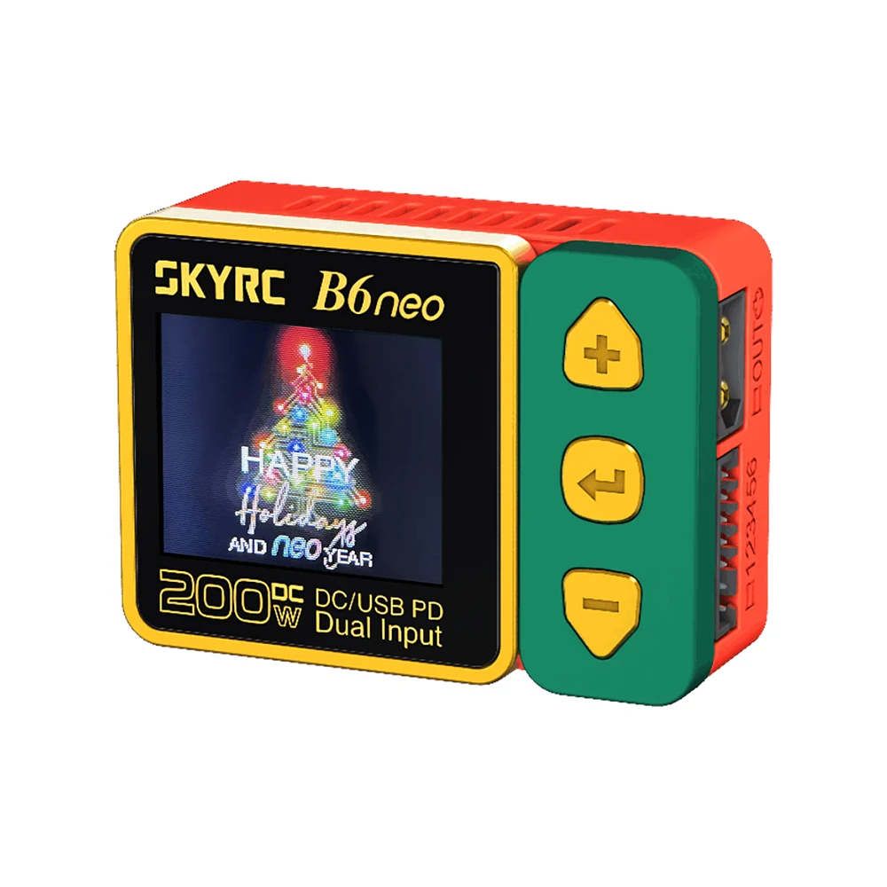 Color: Burgundy, Ships From: CHINA - 2023 SkyRC B6neo Smart Charger DC 200W PD 80W Battery Balance Charger SK-100198 B6 neo Xmas tree version