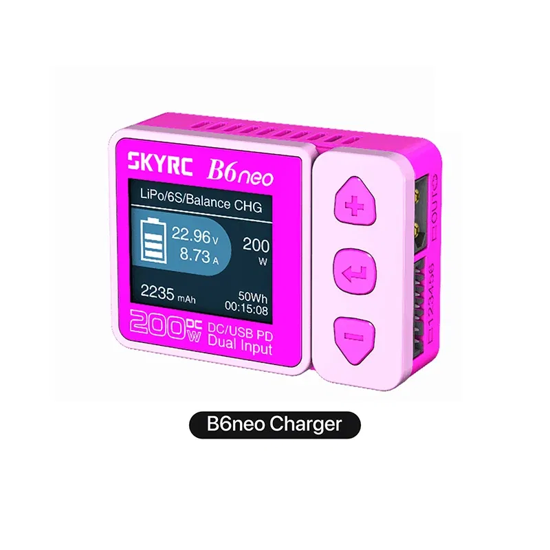 Color: Burgundy, Ships From: CHINA - 2023 SkyRC B6neo Smart Charger DC 200W PD 80W Battery Balance Charger SK-100198 B6 neo Xmas tree version