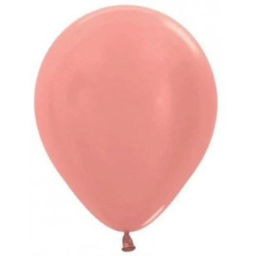 Sempertex 30cm Metallic Rose Gold Latex Balloons - Pack of 50