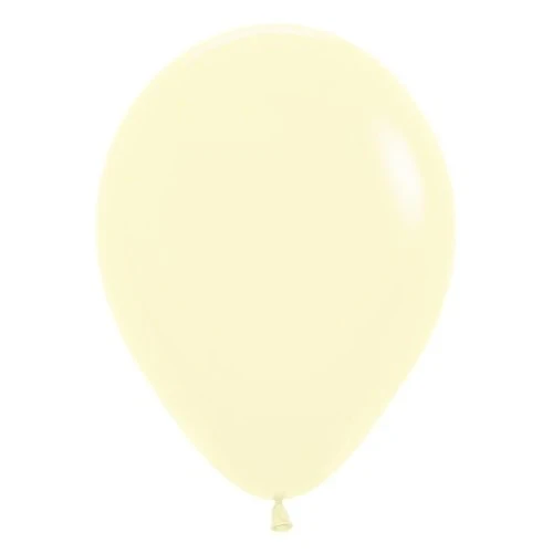 Sempertex 30cm Pastel Matte Yellow Latex Balloons - Pack of 50