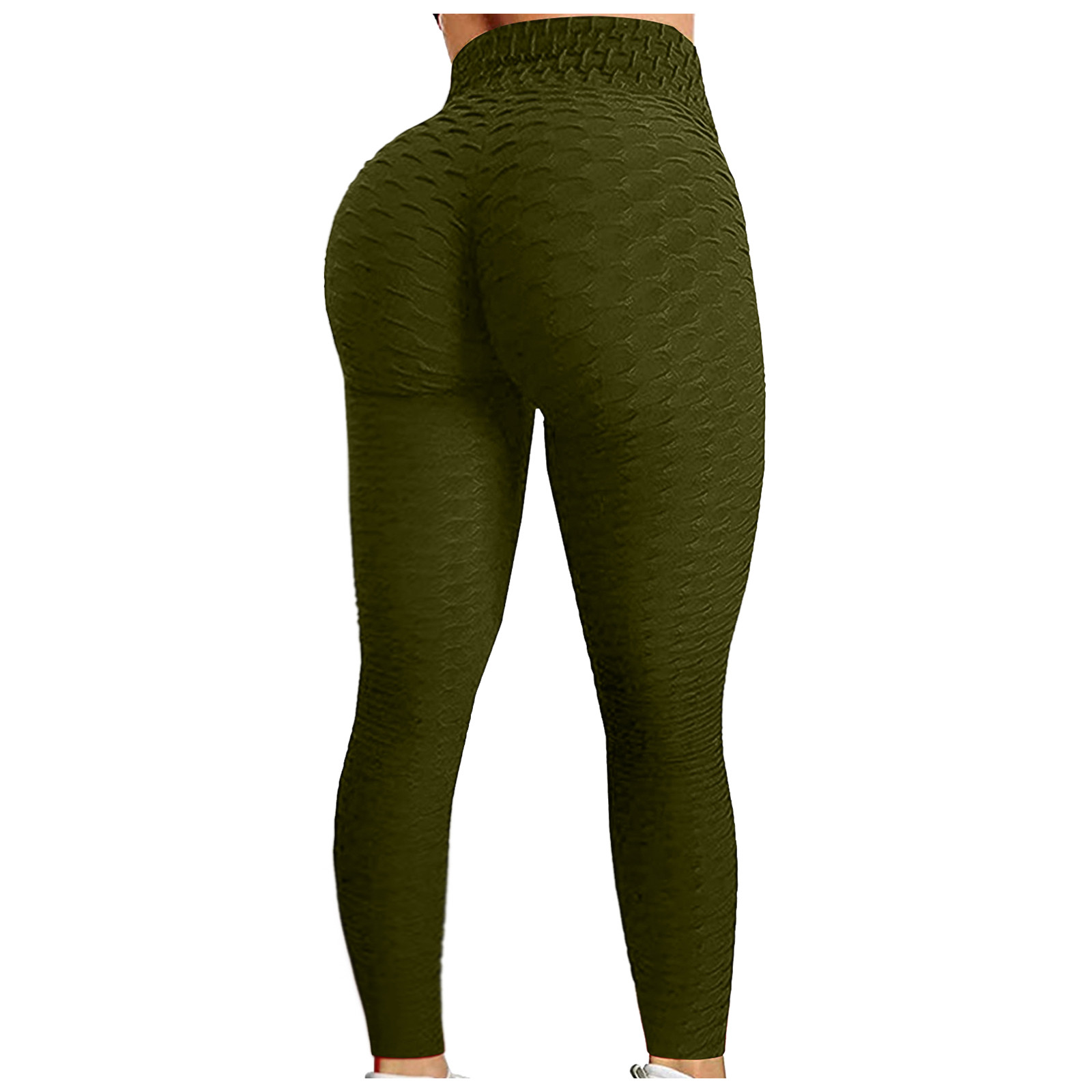 Color: PURPLE, Size: M - Women's Bubble Hip Lifting ExerciseYoga Pants Women Fitness Running High Waist Gym Fitness Sports Flared Pant Dance Trouers