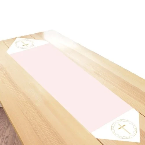 Botanical Celebration Pink Table Fabric Runner 46cm x 1.2m