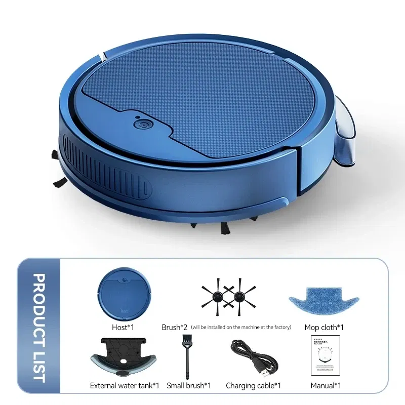 Color: Blue - New Xiaomi Automatic Sweeping Robot Vacuum Cleaner APP Control Water Tank Sweep And Wet Mopping Vacuum Clean Intelligent Robot