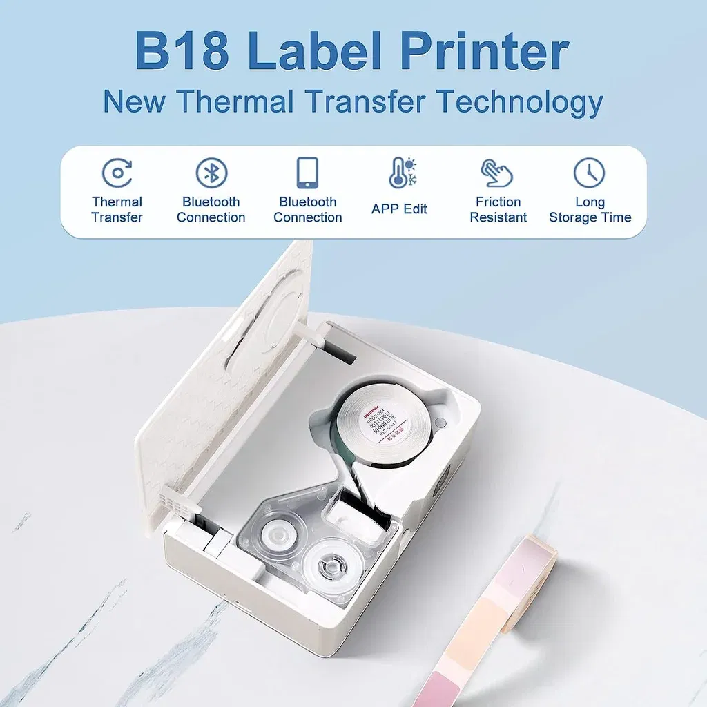color: Red - NIIMBOT B18 Printer label,Tapes for Thermal Transfer Label Printer/Color label , for a long time without fading,14x30mm series.