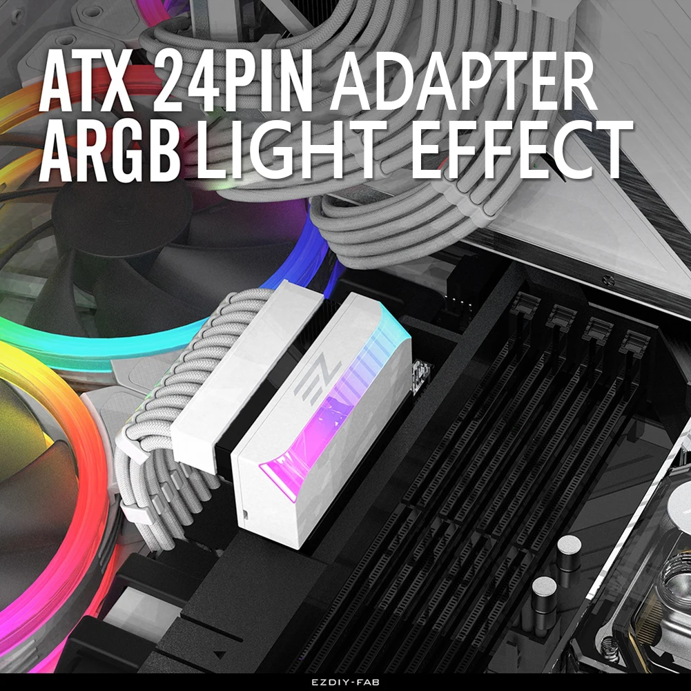 Color: Red, Ships From: CHINA - ATX 24 Pin to 90 Degree Power Plug Adapter ARGB Mainboard Motherboard Power Supply Cable Modular DIY Mounting Accessessory
