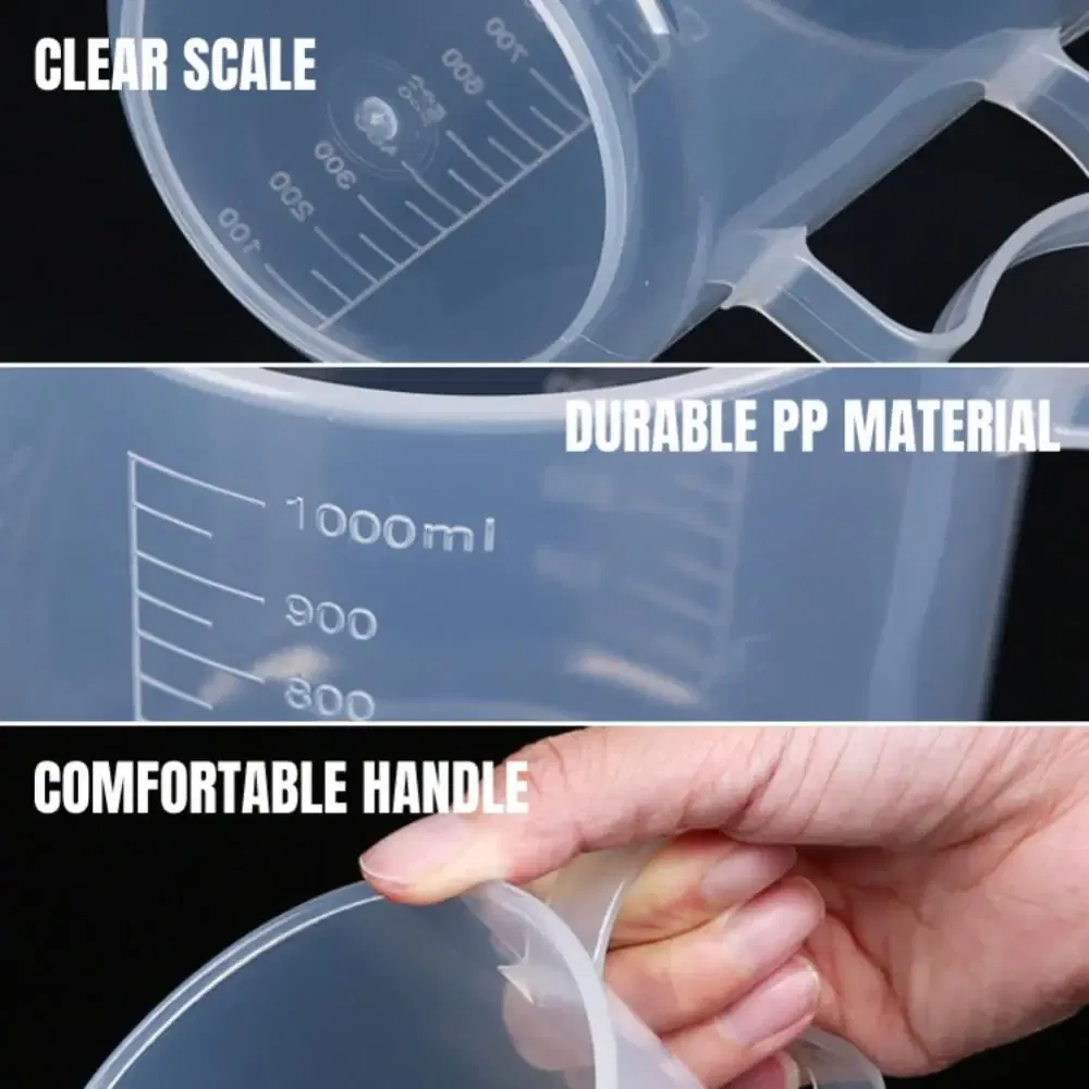 Color: Light Grey, Ships From: CHINA - Clear Plastic Graduated Measuring Cupws Househould Portable Baking Beaker Liquid Measure Jug Transparent Cup Container