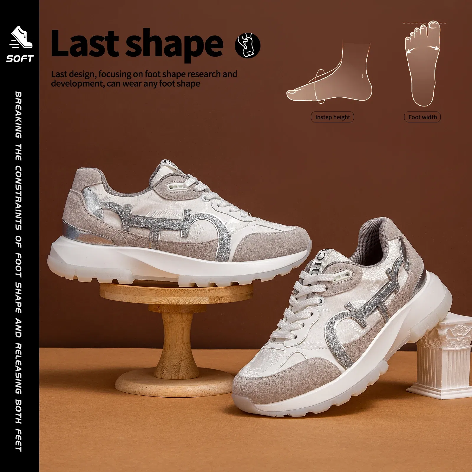 Color: black, Shoe Size: 38 - Women's Shoes Niche Design Balance Shoes Technology Versatile Splicing Ladies Shoes Fashion Classic Casual Female Sports Shoes