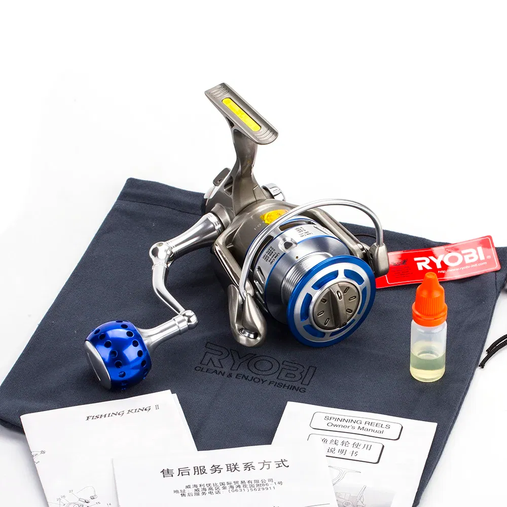 Color: Silver, Ships From: CHINA, Bearing Quantity: 7, Spool Capacity: 3000 Series - RYOBI FISHING KING ?… ?…? ?…? Reels Spinning Wheel 6+1BB Gear Ratio 5.0:1/5.1:1  Drag 2.5-10kg  Fishing Coil