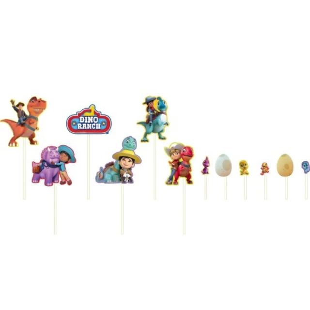 Dino Ranch Cake Topper Kit - Set of 12