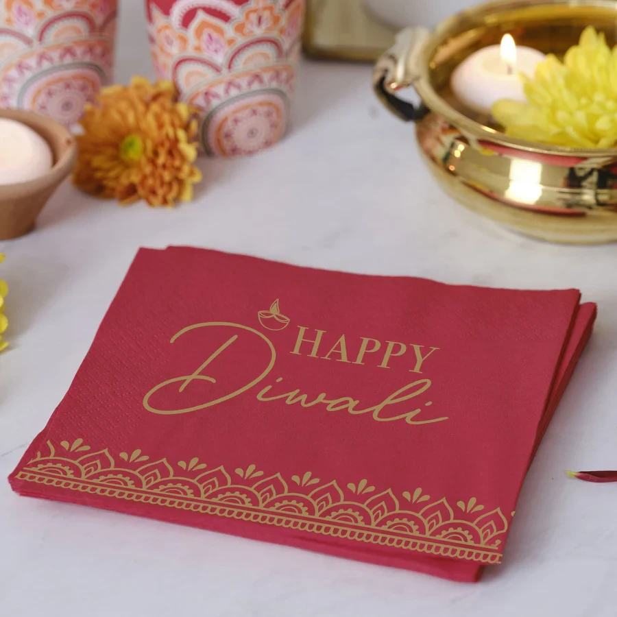 Beverage Napkins - Diwali